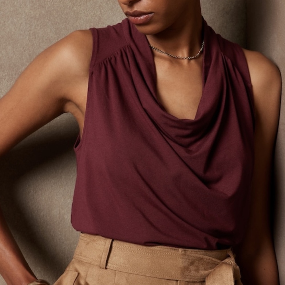 NWT Banana Republic Wine Cowl Neck Tank